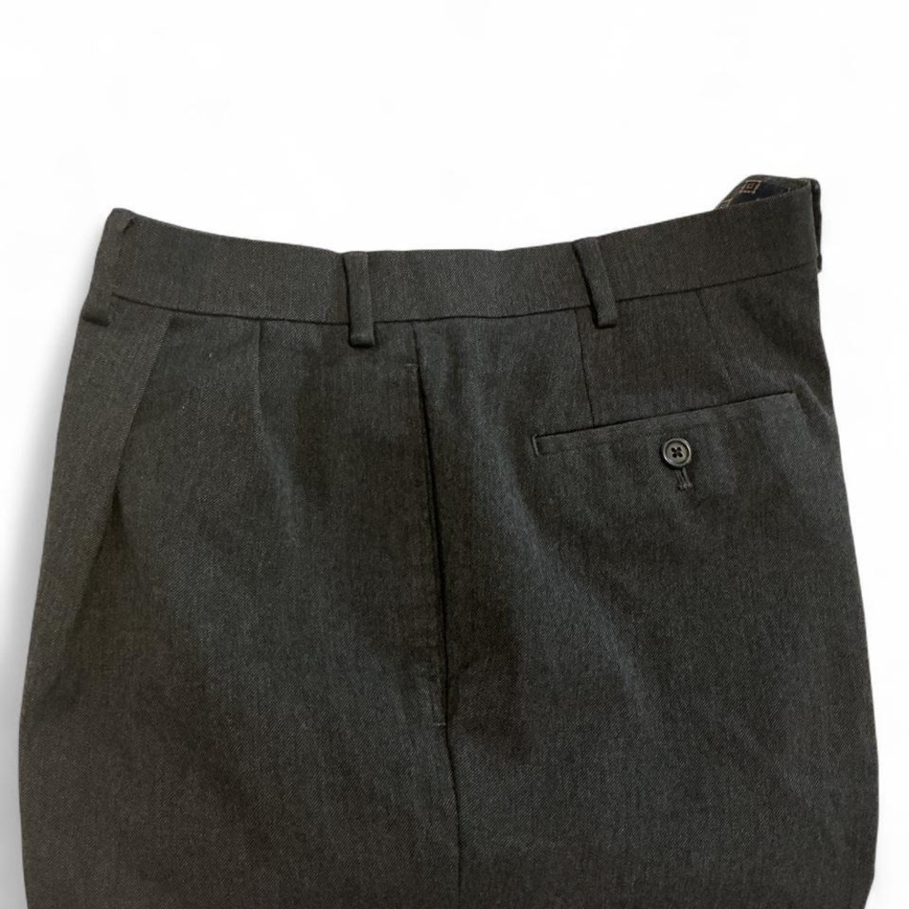 Lauren Ralph Lauren Dress Pants Mens 36W‎ Gray Excellent Pleated Cuffed Hem - Picture 6 of 7